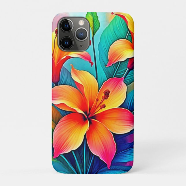 Vibrant Tropical Lilies: Summer Soul Case-Mate iPhone Case (Back)
