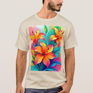 Vibrant Tropical Lilies: Summer Soul T-Shirt