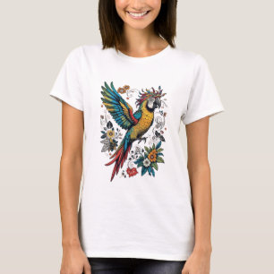 Vibrant Tropical Parrot  T-Shirt