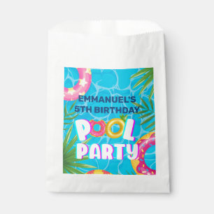 Vibrant Tropical Pool Party Birthday Favour Bag
