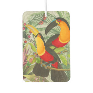 Vibrant Tropical Toucan Birds Art Exotic Jungle  Car Air Freshener