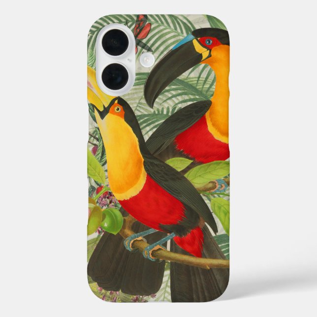 Vibrant Tropical Toucan Birds Art Exotic Jungle  Case-Mate iPhone Case (Back)