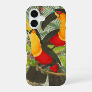 Vibrant Tropical Toucan Birds Art Exotic Jungle iPhone 16 Case