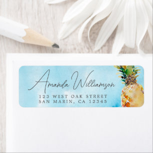 Vibrant Tropical Watercolor Pineapple