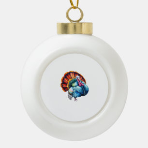 Vibrant Turkey Pride Art Classic T-Shirt Ceramic Ball Christmas Ornament