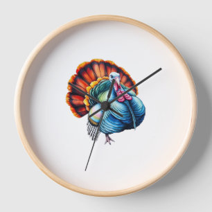 Vibrant Turkey Pride Art Classic T-Shirt Clock