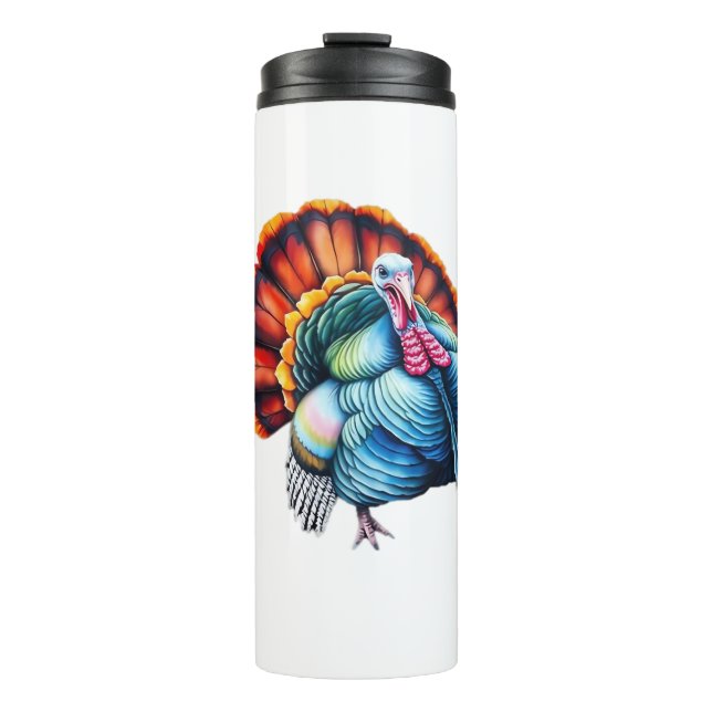 Vibrant Turkey Pride Art Classic T-Shirt Thermal Tumbler (Front)