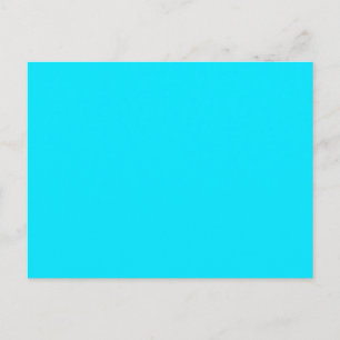Vibrant Turquoise Sky Blue Colour Customise This Postcard
