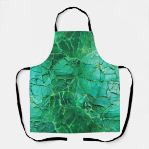 Vibrant Turquoise Textured Pattern Apron