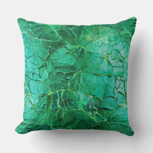 Vibrant Turquoise Textured Pattern Cushion