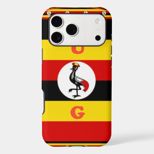 Vibrant Uganda Flag-Inspired Art (Back)