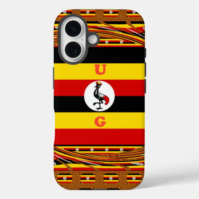 Vibrant Uganda Flag-Inspired Art Case-Mate iPhone Case (Back)