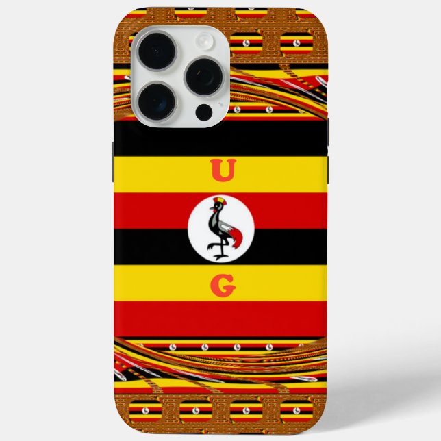 Vibrant Uganda Flag-Inspired Art Case-Mate iPhone Case (Back)
