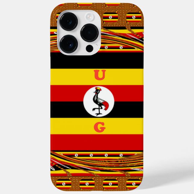 Vibrant Uganda Flag-Inspired Art Case-Mate iPhone Case (Back)