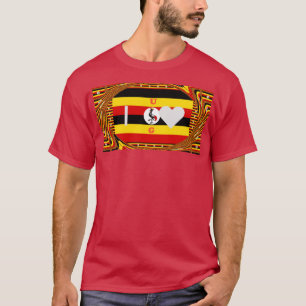 Vibrant Uganda Flag-Inspired Art T-Shirt