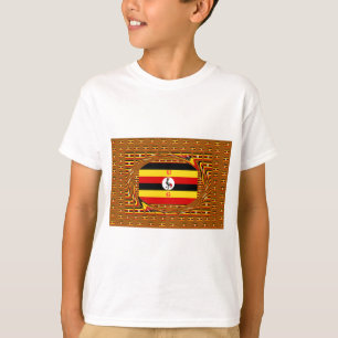 Vibrant Uganda Flag-Inspired Art T-Shirt