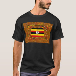 Vibrant Uganda Flag-Inspired Art T-Shirt