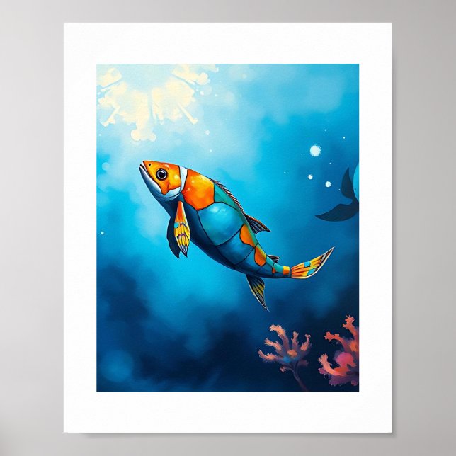 Vibrant underwater scene featuring a vividly colou poster (Front)