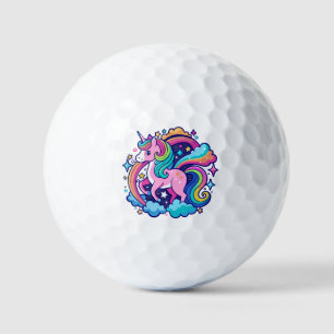 Vibrant Unicorn Fantasy Golf Balls