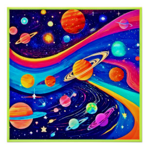 Vibrant Universe Art Poster