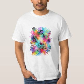 Vibrant Urban Art Splash T-Shirt