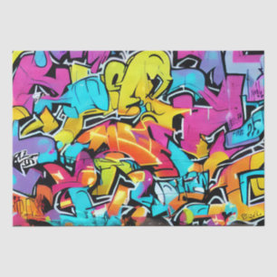 Vibrant Urban Street Art Graffiti Design Tissue Paper