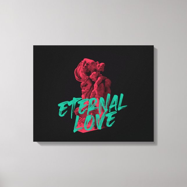 Vibrant, urban, trendy graphic design Eternal Love Canvas Print (Front)
