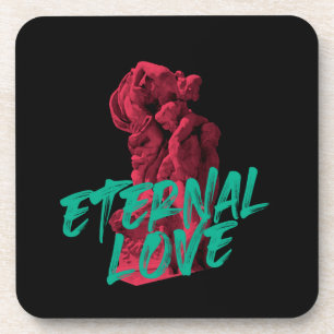 Vibrant, urban, trendy graphic design Eternal Love Coaster