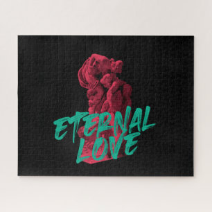 Vibrant, urban, trendy graphic design Eternal Love Jigsaw Puzzle