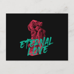 Vibrant, urban, trendy graphic design Eternal Love Postcard