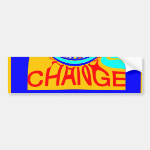 Vibrant USA Change: A Bold Statement Bumper Sticker