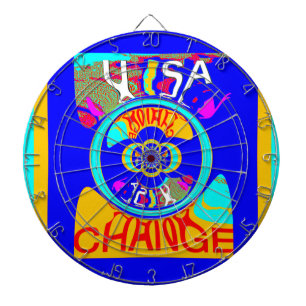 Vibrant USA Change: A Bold Statement Dartboard