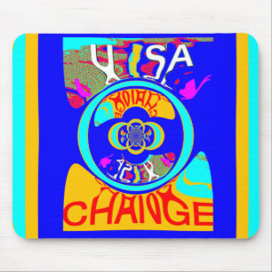 Vibrant USA Change: A Bold Statement Mouse Mat