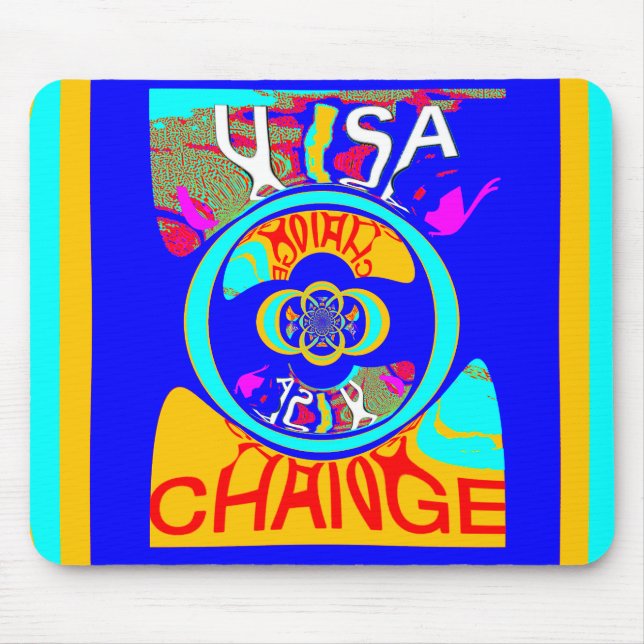 Vibrant USA Change: A Bold Statement Mouse Mat (Front)