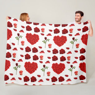 vibrant valentine heart fleece blanket