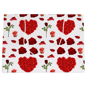 vibrant valentine heart large gift bag