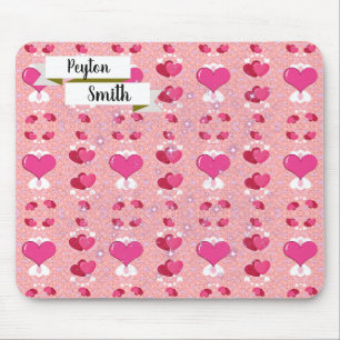 vibrant valentine heart  mouse mat