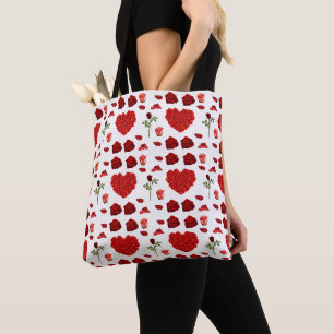 vibrant valentine heart  tote bag