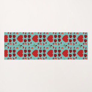 vibrant valentine heart yoga mat