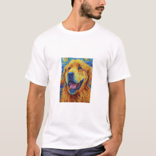 Vibrant Van Gogh Inspired Dog Uni-sex T-Shirt