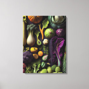 Vibrant Vegetable Display Canvas Print