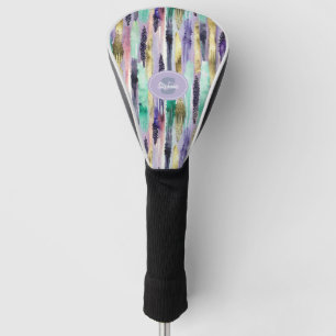Vibrant Vertical Brushstroke Pattern (1) Golf Head Cover