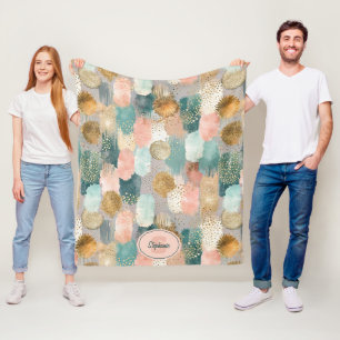 Vibrant Vertical Brushstroke Pattern (2) Fleece Blanket