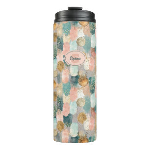 Vibrant Vertical Brushstroke Pattern (2) Thermal Tumbler