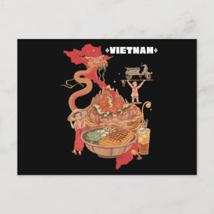 Vibrant Vietnam travel Postcard