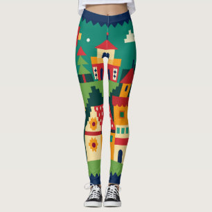 Vibrant Village Art Leggings