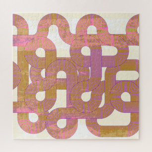 Vibrant Vintage: Abstract Colourful Lines Jigsaw Puzzle