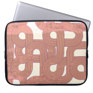 Vibrant Vintage: Abstract Colourful Lines Laptop Sleeve