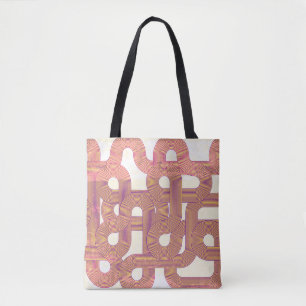 Vibrant Vintage: Abstract Colourful Lines Tote Bag
