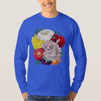 Vibrant Vintage Botanical Wildflower Bouquet T-Shirt